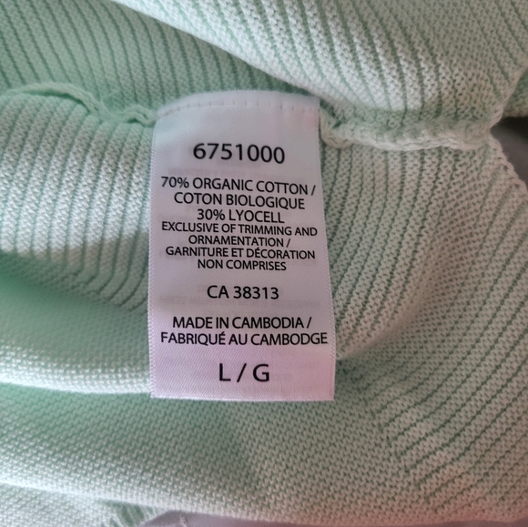 NEW- Kersh Mint Green Women's Light Knit Sweater, Size Large - Picture 4 of 5